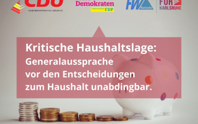 Generalaussprache zum Karlsruher Haushalt gefordert