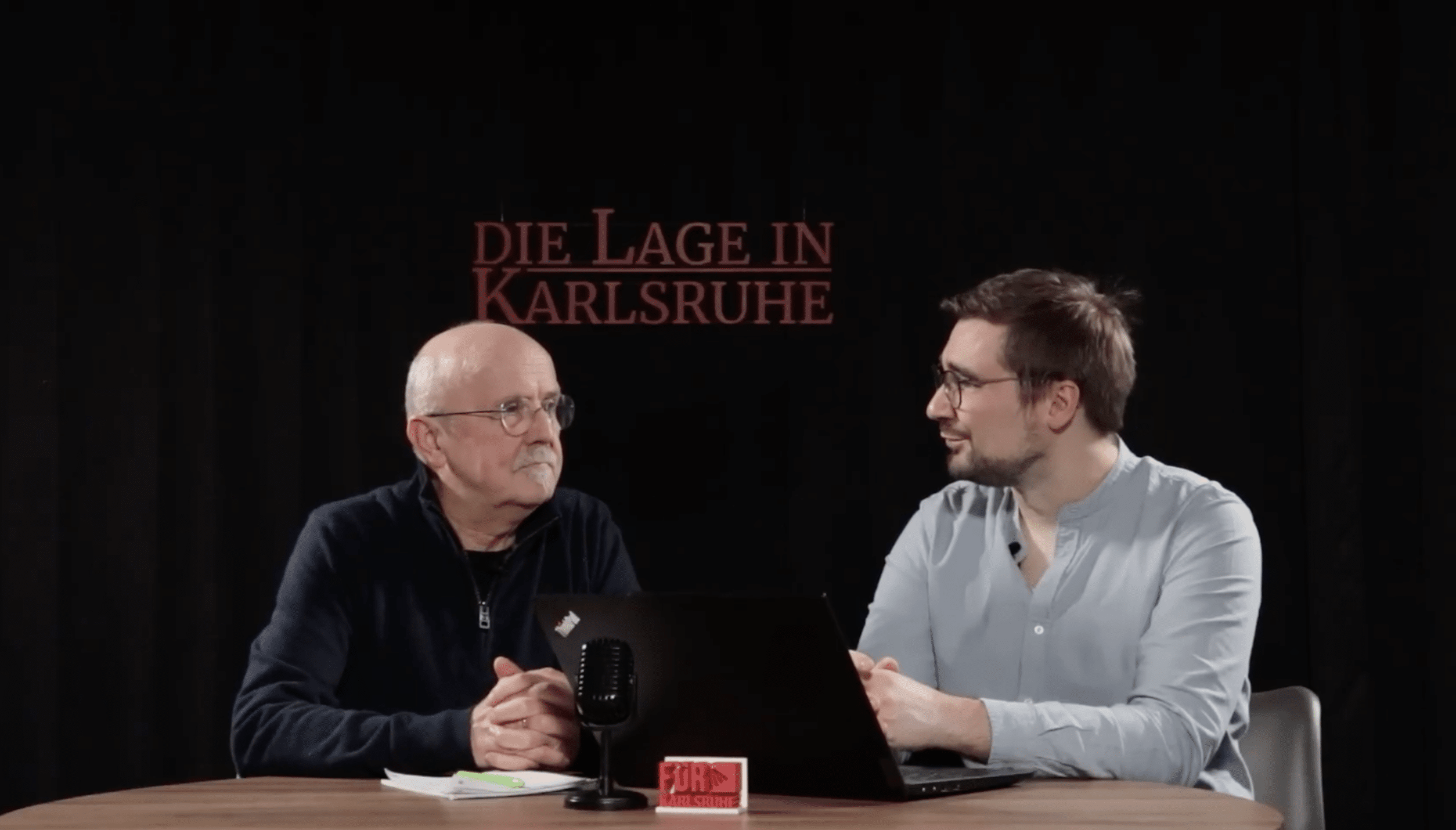 Stadtrat Friedemann Kalmbach im Gespräch mit Micha Schlittenhardt